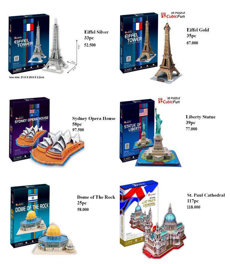 Jual Jual Puzzle 3d World Statue Edition Mainan Edukatif jual jual puzzle 3d world statue edition mainan edukatif
